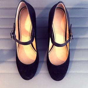 Nine West Black Shana Mary Jane Wedge (Size 11)